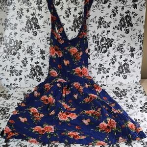 Rue21 Backless Overfall Floral Dress - Blue and Pink N8